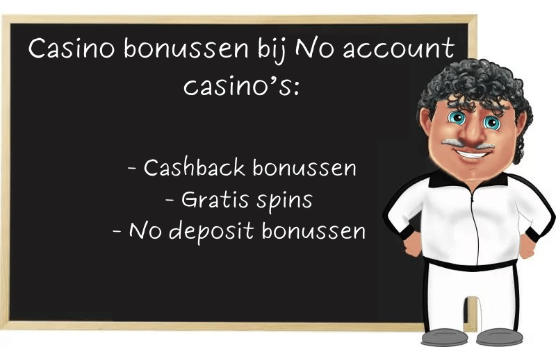Casino bonussen bij No account casino’s: